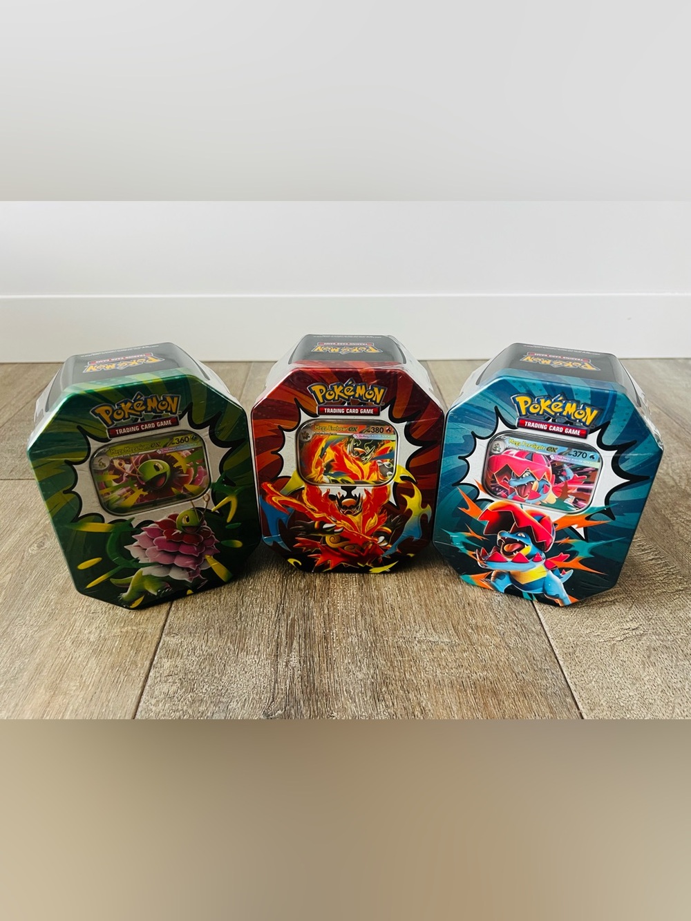 Pokémon Set of 3 - Ascended Heroes AH Mega Fraligatr Meganium Emboar Ex Tins